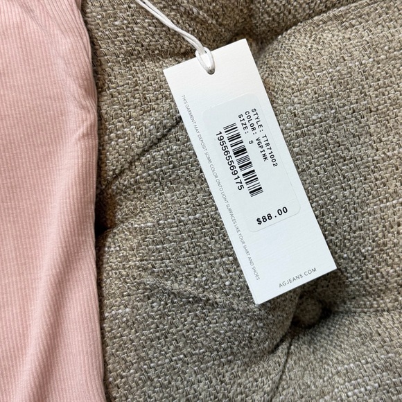 AG Blush Pink Ribbed Racerback Tank Top - Picture 12 of 12